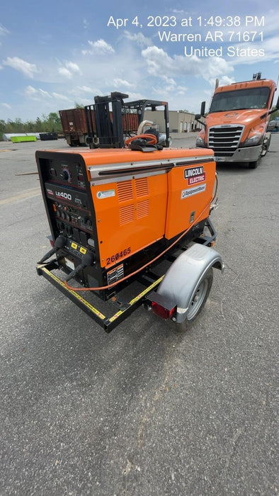 2022 Lincoln Electric LE400 Kubota V1505, Trlr, Cable Rack, Light Kit, ES Decals, T3