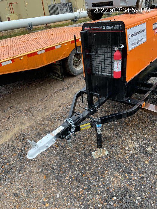 2021 Lincoln Electric Vantage 322 Vantage 322 Ready Pak 3 w/ Decals, ORANGE (includes trailer, cable rack, fender light kit) NO Telematics