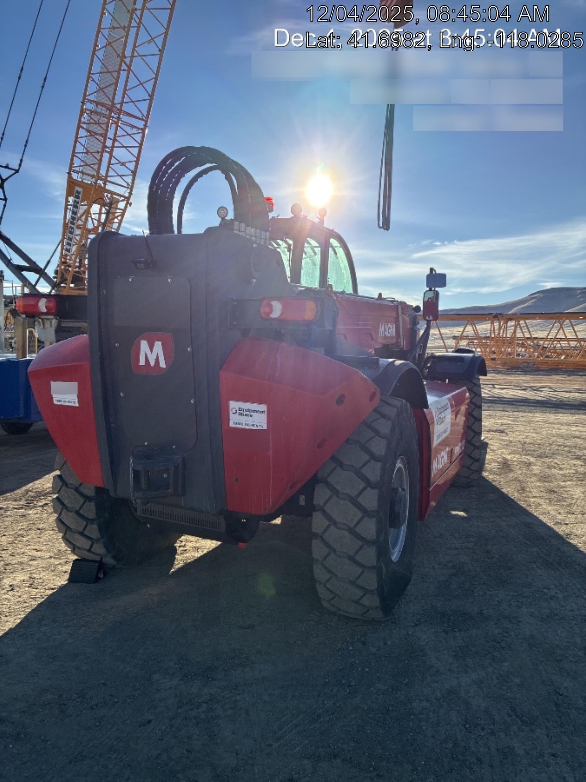2019 Magni HTH 20.10 Two LED lights on cab - front, Four LED lights on cab - rear, Two LED lights on the boom, Camera on boom & back, Foam Filled Tires | Attachments: Forkcarriage 20 T with 96" forks & positioner w/Forkcarriage 20 T with 96" forks & positioner
