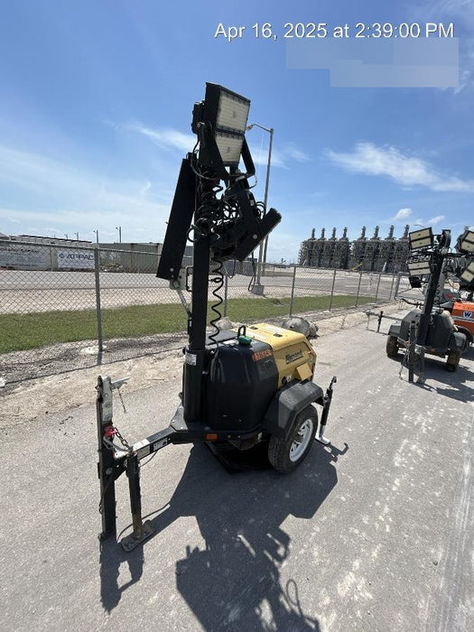 2022 Allmand NLV3GR (4) LED Light Fixture 350W, 23' Vertical Mast, 3kW Prime, Towable, Deep Sea L401, Leveling Jacks, Yanmar T4F 5.8hp