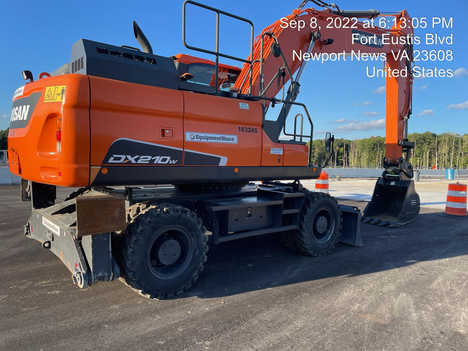 2019 Doosan DX210WE-5 Standard Wheeled Excavator, Hydraulic Quick Coupler