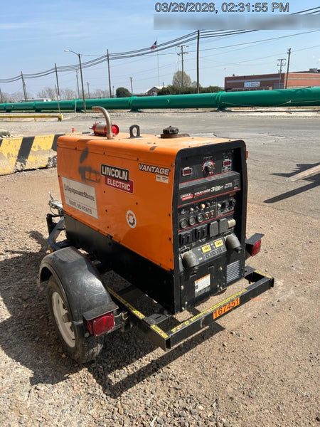 2021 Lincoln Electric Vantage 322 Vantage 322 Ready Pak 3 w/ Decals, ORANGE (includes trailer, cable rack, fender light kit) NO Telematics
