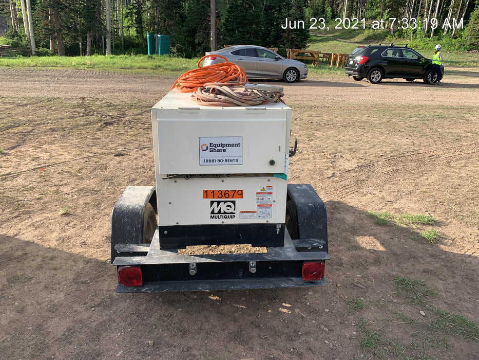 2020 Multiquip DLW400ESA4 400 amp Welder, 14kW, 120/240V, T4F Kubota, Trailer