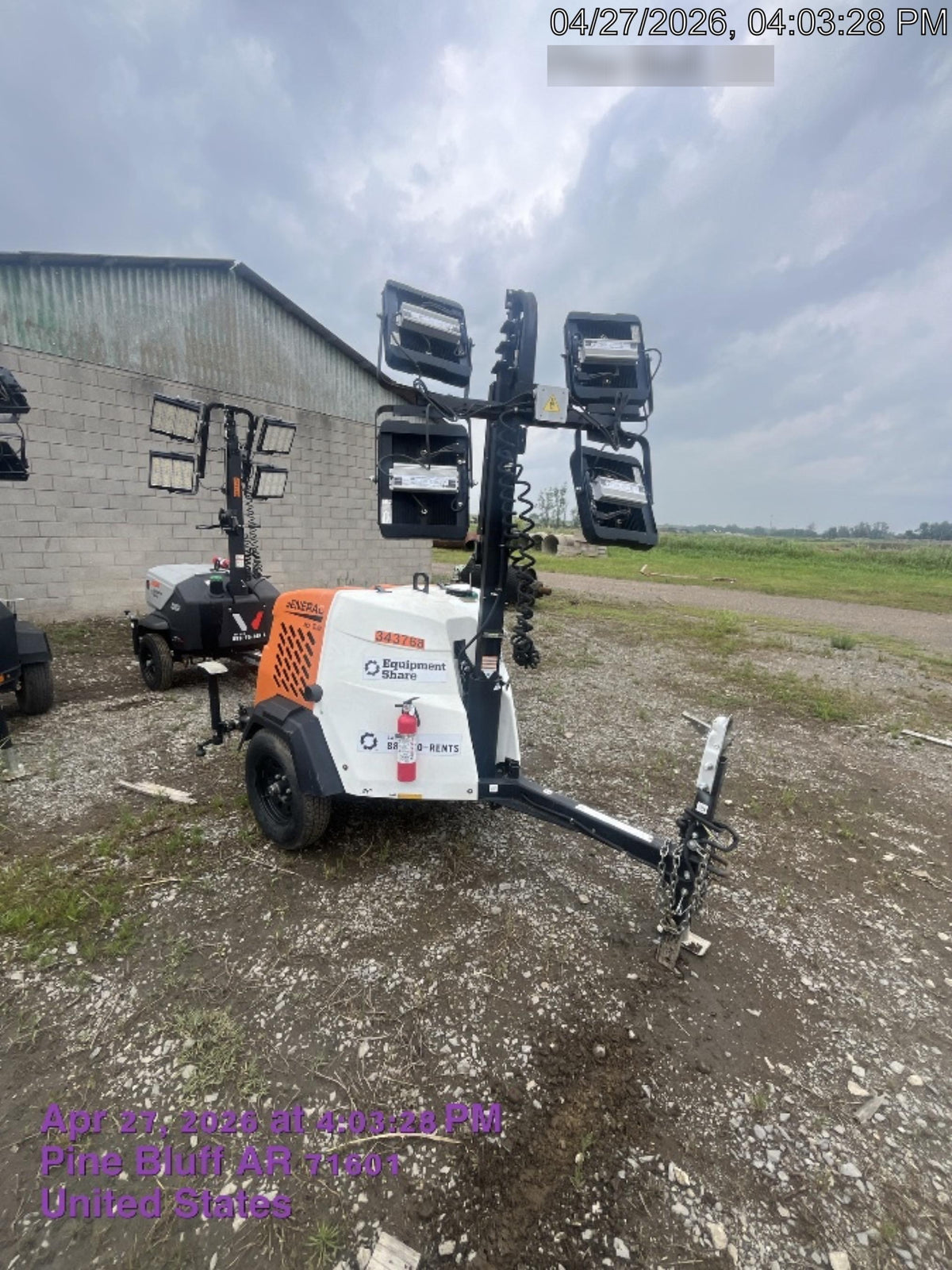 2023 Generac MLT2 Diesel, Flex Switch 120V Input, Powerzone Controller, (4) 320W LED Lights, 4kW Generator, 39.9 Gal Fuel Tank, 2" Ball, T3