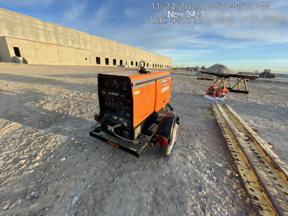 2023 Lincoln Electric LE400 Kubota V1505, Trlr, Cable Rack, Light Kit, ES Decals, T3