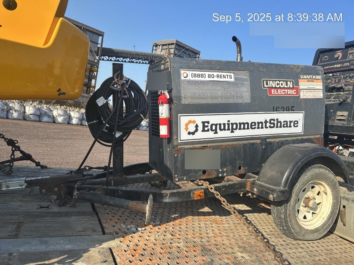 2018 Lincoln Electric Vantage 322 Lincoln Vantage 322 Welder Ready Pak 3 - Vantage 322, Trailer, Fender and light kit, Cable rack