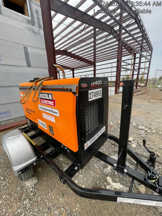 2022 Lincoln Electric LE400 Kubota V1505, Trlr, Cable Rack, Light Kit, ES Decals, T3