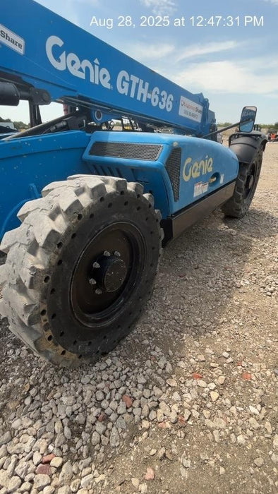 2018 Genie GTH-636 Genie GTH-636 w/Open ROPS, Work Lights, Solid Tires, RH Cab Mesh, Beacon, 48" Carriage and Forks