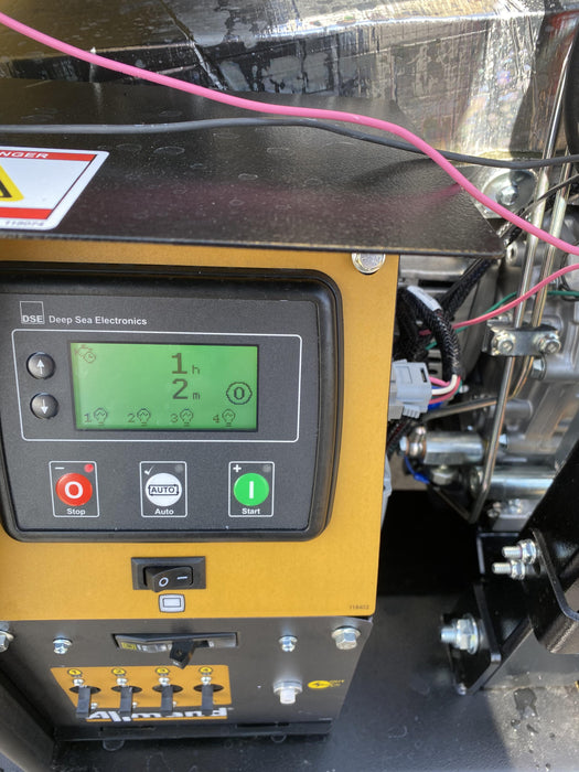 Allmand NLV3GR (4) LED Light Fixture 350W, 23' Vertical Mast, 3kW Prime, Towable, Deep Sea L401, Leveling Jacks, Yanmar T4F 5.8hp