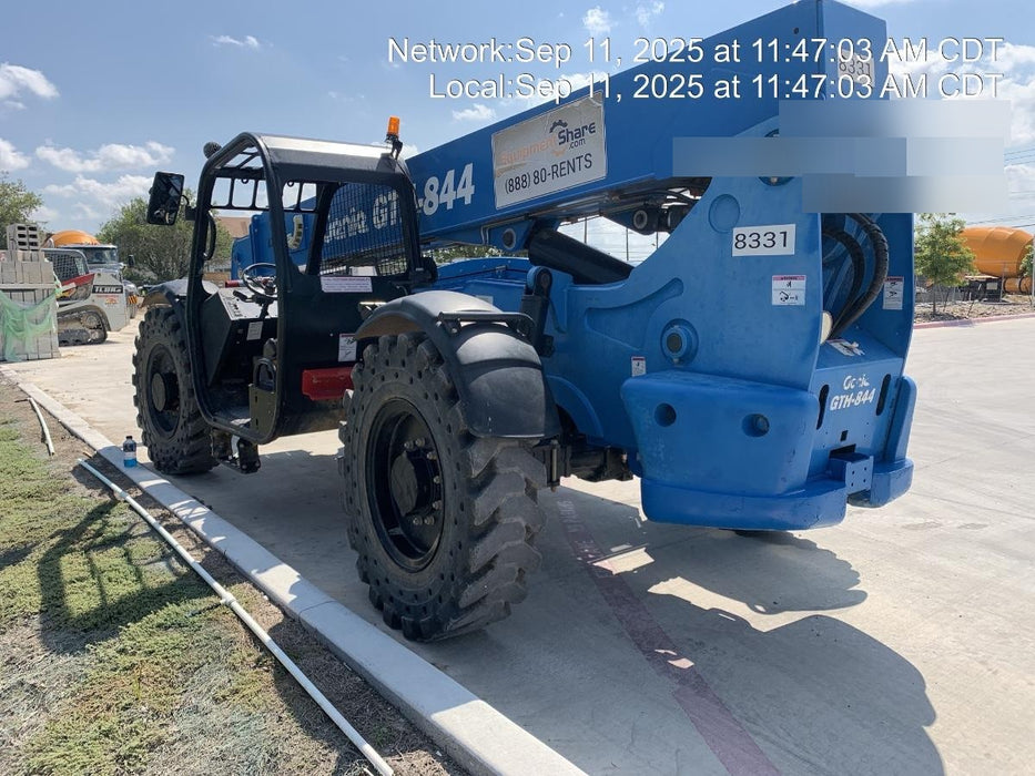 2018 Genie GTH-844 Genie GTH-844D w/Open ROPS, Solid Tires, Work Light/Beacon, 60" Carriage and Forks