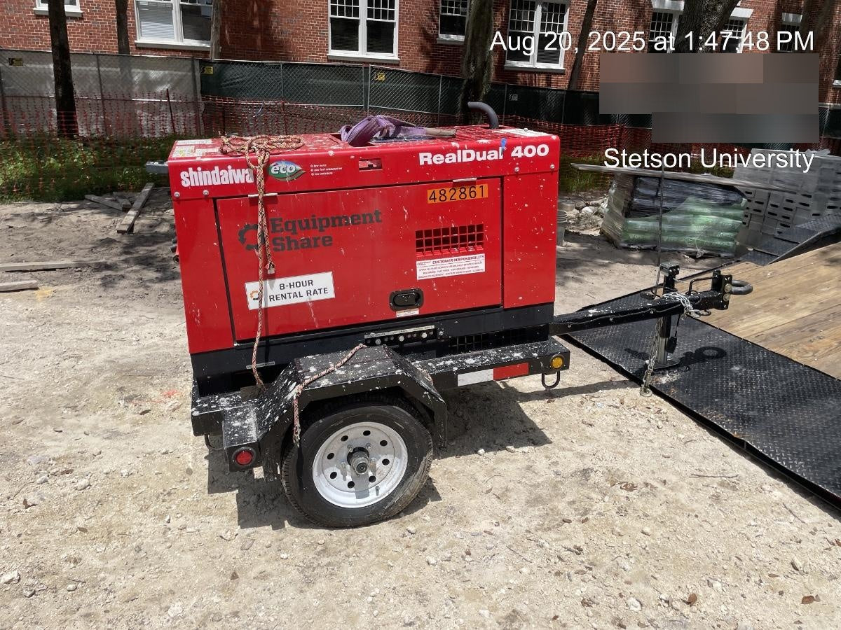 2024 Shindaiwa DGW400DML Kubota D902 Engine, 23 HP, Dual Op Welder, Wire, Arc, Droop Stick, Tig, and CC Stick Functionality, Simulphase, 3 Phase and 1 Phase Gen Output, Single Axle NB Trlr, Slr Trckl Chrg 12V 12W, Fire Ext, T3