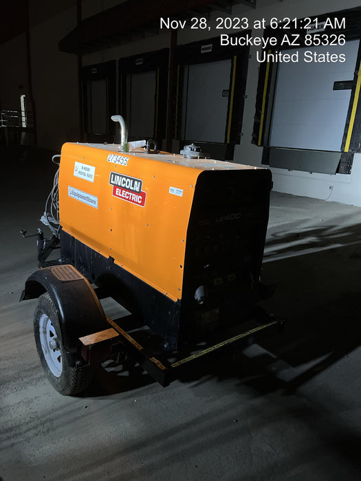 2022 Lincoln Electric LE400 Kubota V1505, Trlr, Cable Rack, Light Kit, ES Decals, T3