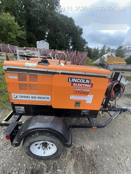 2021 Lincoln Electric Vantage 322 Vantage 322 Ready Pak 3 w/ Decals, ORANGE (includes trailer, cable rack, fender light kit) NO Telematics