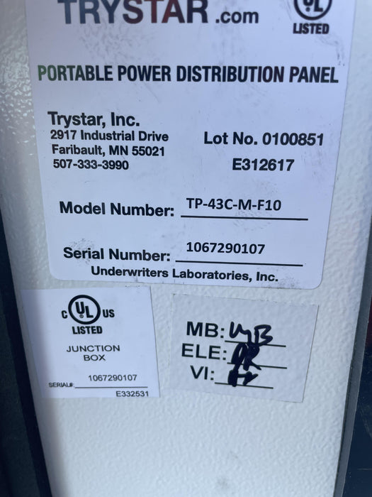 2020 TRYSTAR Tuff Panel 400A