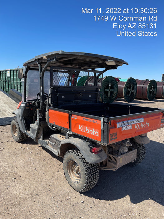 2021 Kubota RTV-X1140W-H Plastic Canopy, Windshield Acrylic Clear, LED Strobe Light, Wire Harness Kit, Back up Alarm