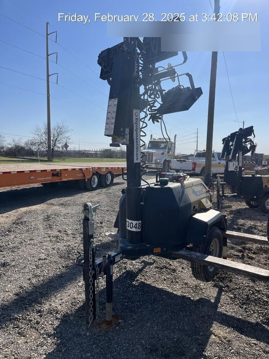 2022 Allmand NLV3GR (4) LED Light Fixture 350W, 23' Vertical Mast, 3kW Prime, Towable, ES Decals, T3