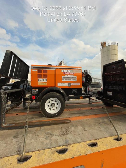 2021 Lincoln Electric Vantage 322 Vantage 322 Ready Pak 3 w/ Decals, ORANGE (includes trailer, cable rack, fender light kit) NO Telematics