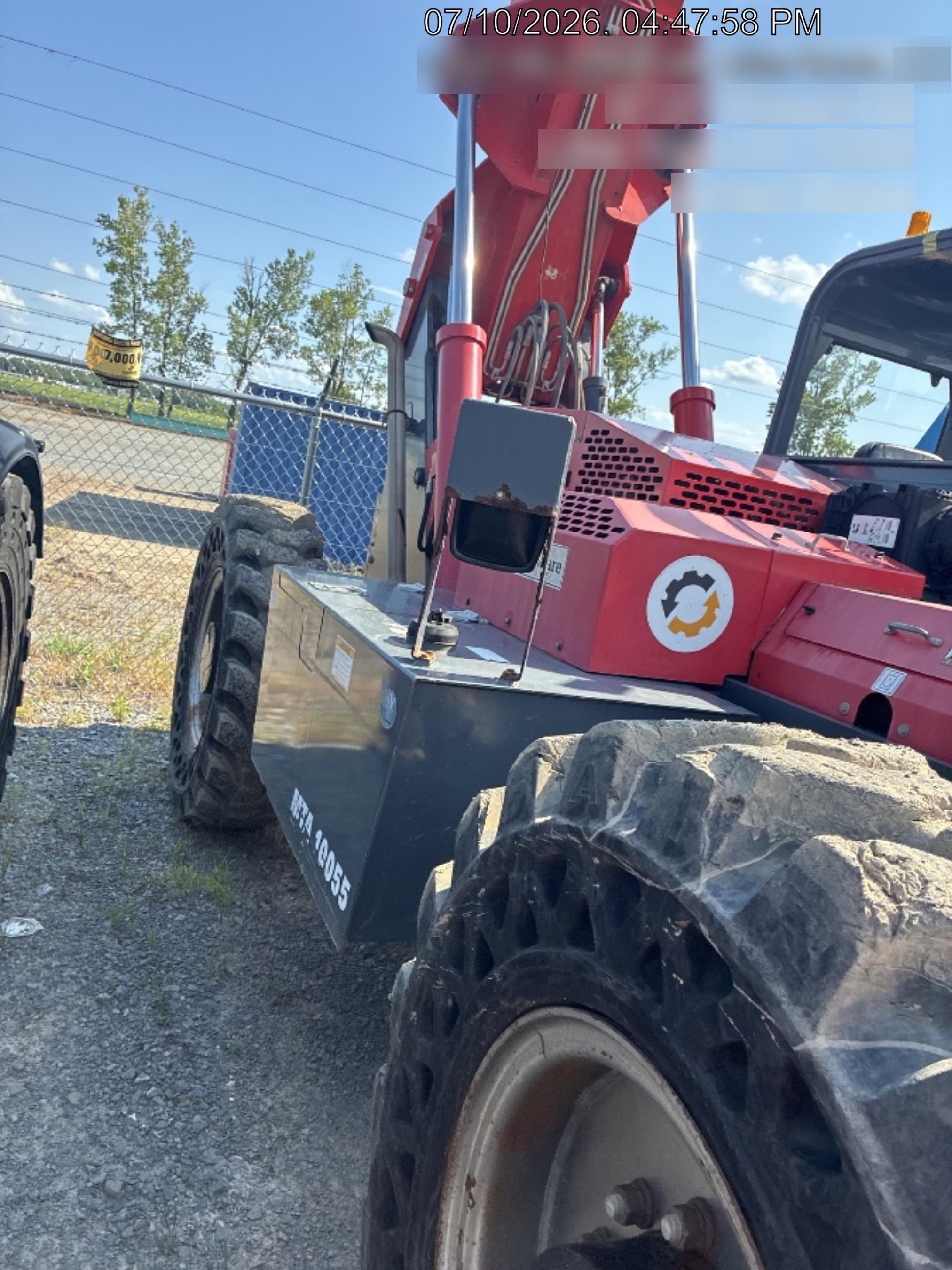 2018 Manitou MTA10055 MTA10055 - 74 HP T4, Canopy, Worklights/Strobe, Beacon, 66" Carriage, 60" Forks, Solid Tires, Lift Hook, Aux Hydraulics