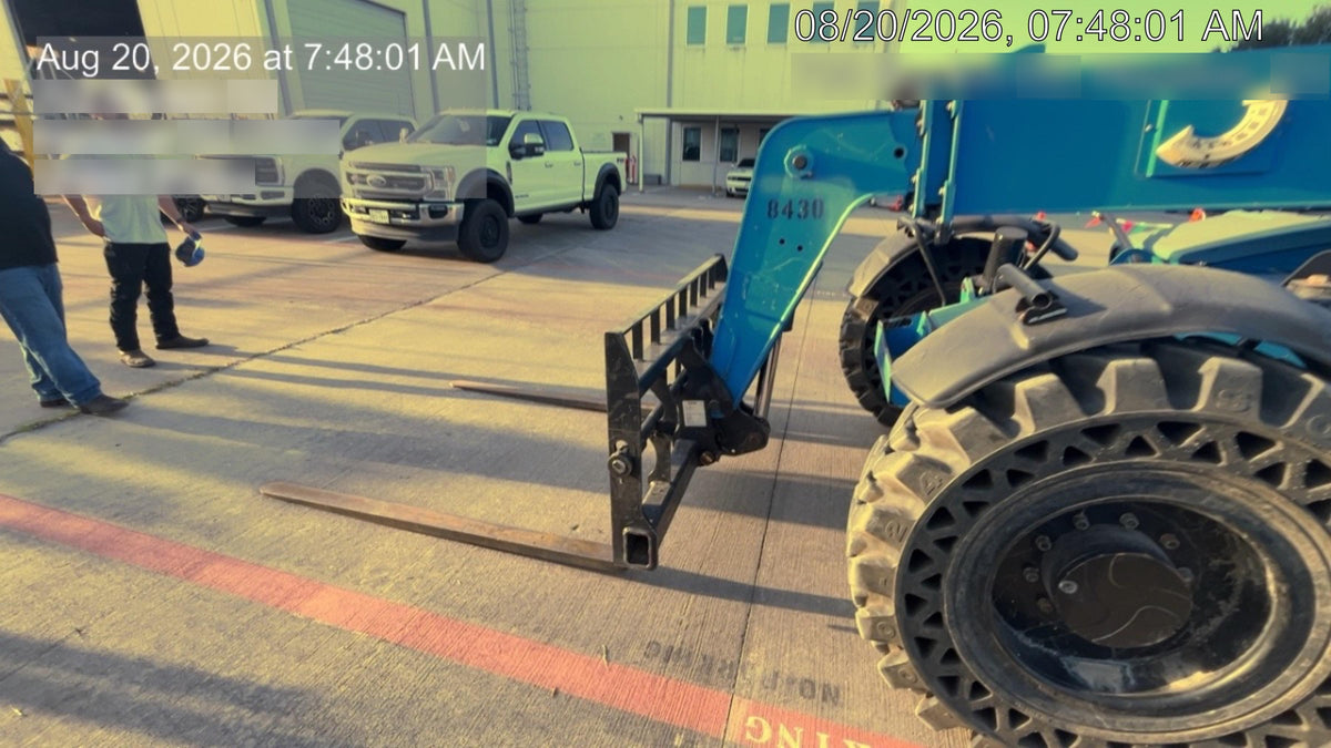 2018 Genie GTH-844 Genie GTH-844D w/Open ROPS, Solid Tires, Work Light/Beacon, 60" Carriage and Forks
