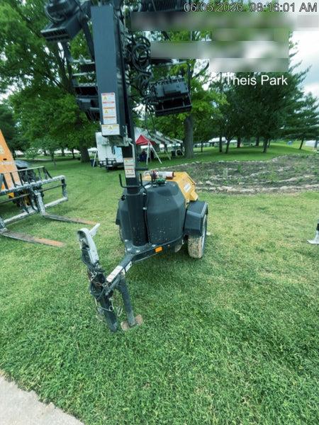 2022 Allmand NLV3GR (4) LED Light Fixture 350W, 23' Vertical Mast, 3kW Prime, Towable, Deep Sea L401, Leveling Jacks, Yanmar T4F 5.8hp
