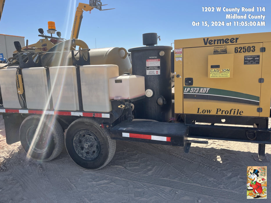 2019 Vac-Tron LP573XDT 24Hp Kohler Diesel, 500 Gal Debris Tank, 500 CFM Vacuum Pump, x2 100 Gal Water Tanks