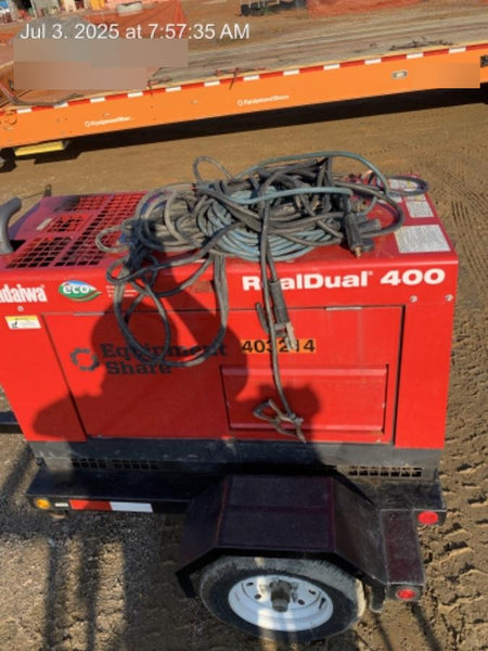 2024 Shindaiwa DGW400MDL Kubota D902 Engine, 23 HP, Dual Op Welder, Wire, Arc, Droop Stick, Tig, and CC Stick Functionality, Simulphase, 3 Phase and 1 Phase Gen Output, Single Axle NB Trlr, Slr Trckl Chrg 12V 12W, Fire Ext