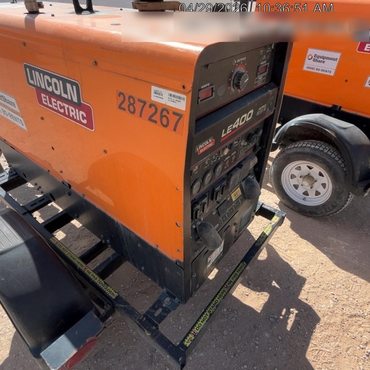 2023 Lincoln Electric LE400 Kubota V1505, Trlr, Cable Rack, Light Kit, ES Decals, T3