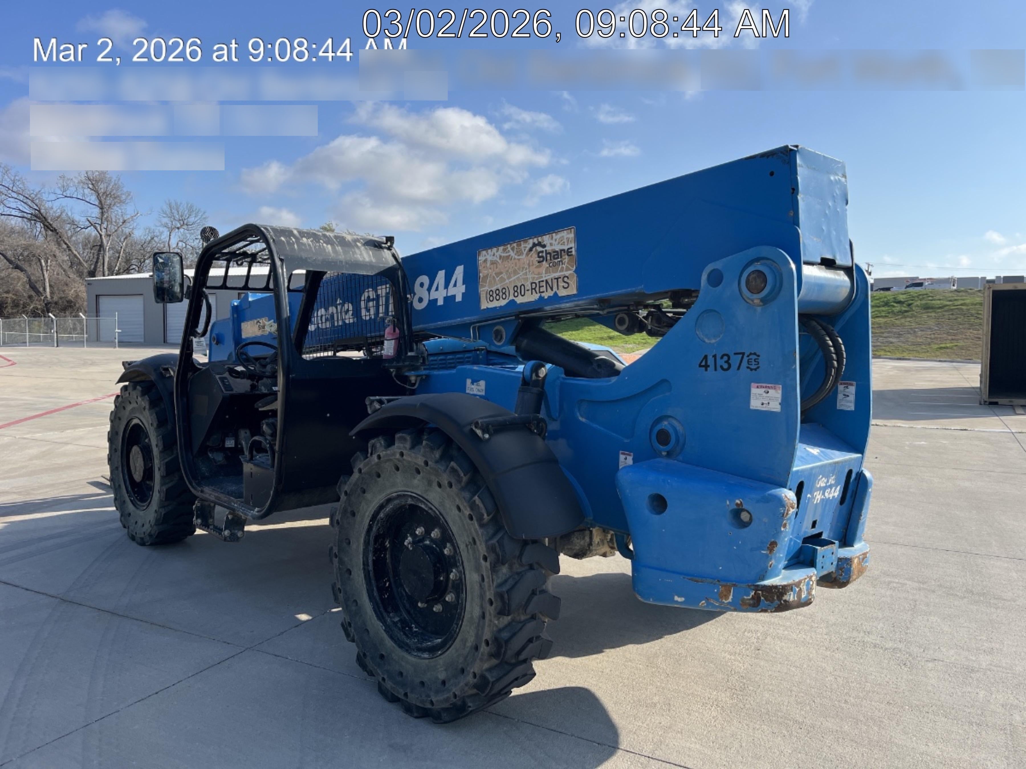 2017 Genie GTH-844 Genie GTH844 Telehandler, 60" Carriage, Solid Tires