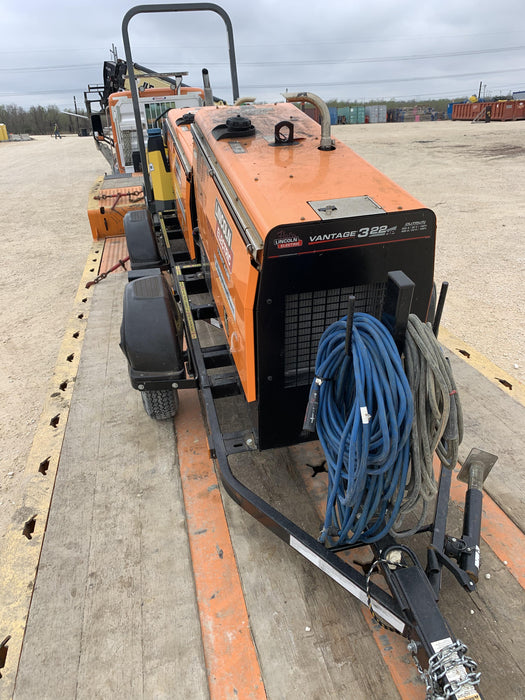 2021 Lincoln Electric Vantage 322 Vantage 322 Ready Pak 3 w/ Decals, ORANGE (includes trailer, cable rack, fender light kit) NO Telematics