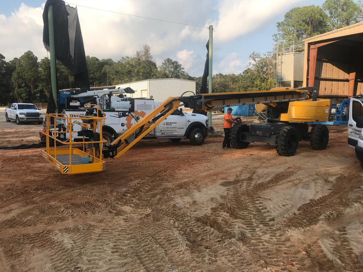 2020 Haulotte HT67 RTJ O Foam Filled, 12kw Generator, Lighting Package