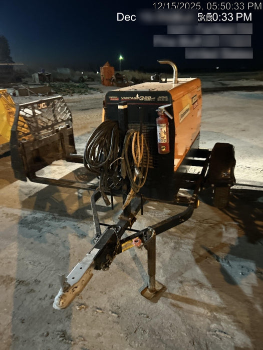 2021 Lincoln Electric Vantage 322 Vantage 322 Ready Pak 3 w/ Decals, ORANGE (includes trailer, cable rack, fender light kit) NO Telematics