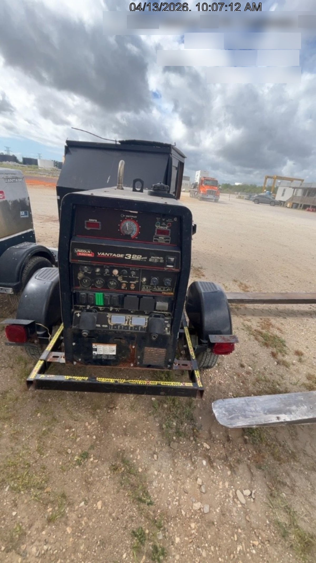 2019 Lincoln Electric Vantage 322 Lincoln Vantage 322 Welder w/Trailer, Light Kit, Cable Rack