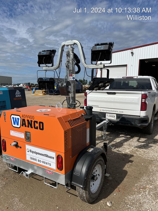 2024 Wanco WLTT-4MM4K Diesel, Deep Sea Controller, Shore Power Plug, Auto Start, (4) 350W LED Floodlights, 4kW Generator, 60 Gal Fuel Tank, 2" Ball, T3