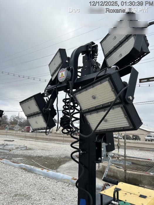 2021 Allmand NLV3GR (4) LED Light Fixture 350W, 23' Vertical Mast, 3kW Prime, Towable, Deep Sea L401, Leveling Jacks, Yanmar T4F 5.8hp