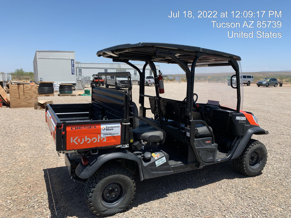 2022 Kubota RTV-X1140W-H Plastic Canopy, Windshield Acrylic Clear, LED Strobe Light, Wire Harness Kit, Back up Alarm