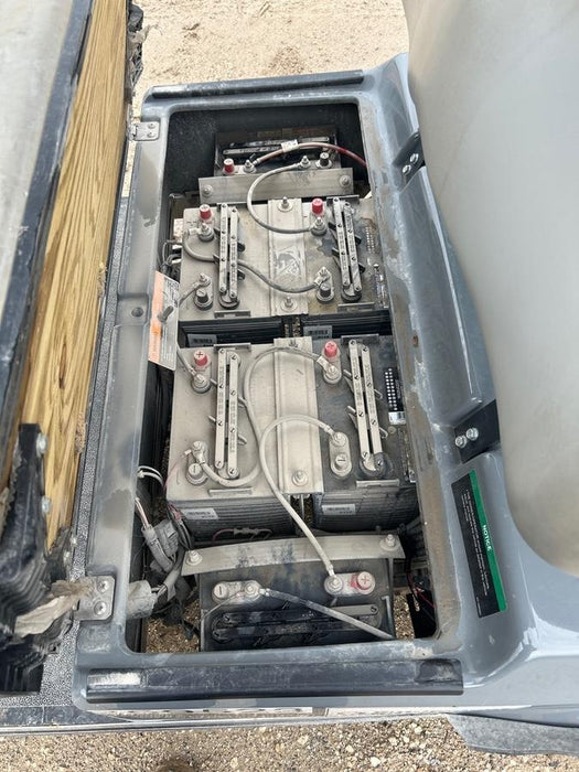 2022 Club Car CA100E Canopy, Fold down Windshield, Beacon, Back up Alarm, All-Trail Trials, HD 8 V Batteries, Trailer Hitch and Ball