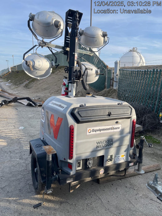 2019 Wacker Neuson LTV6L-MH Wacker Neuson LTV6L Mobile Light Tower w/Fuel Level Sensor Installed