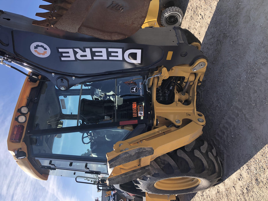 2020 John Deere 310LEP Cab/Heat/Air, 4WD, Standard Stick, Pilot Controls, 2 Way Hydraulics, TAG Manual QC