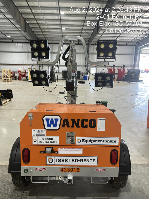 2024 Wanco WLTT-4MM4K Diesel, Deep Sea Controller, Shore Power Plug, Auto Start, (4) 350W LED Floodlights, 4kW Generator, 60 Gal Fuel Tank, 2" Ball, T3