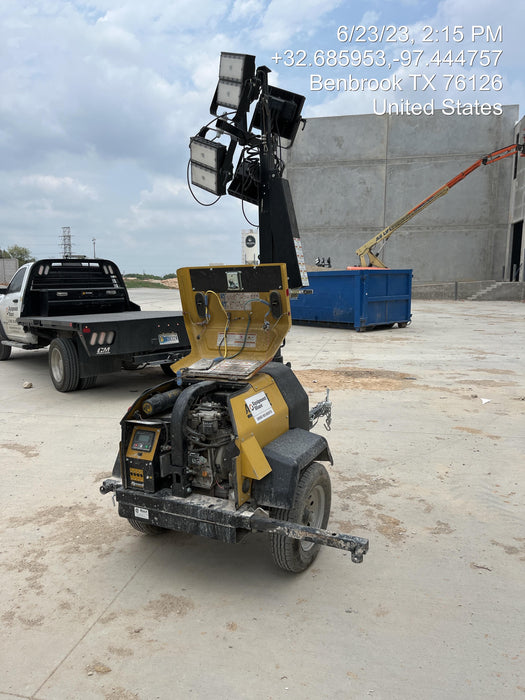 2022 Allmand NLV3GR (4) LED Light Fixture 350W, 23' Vertical Mast, 3kW Prime, Towable, Deep Sea L401, Leveling Jacks, Yanmar T4F 5.8hp