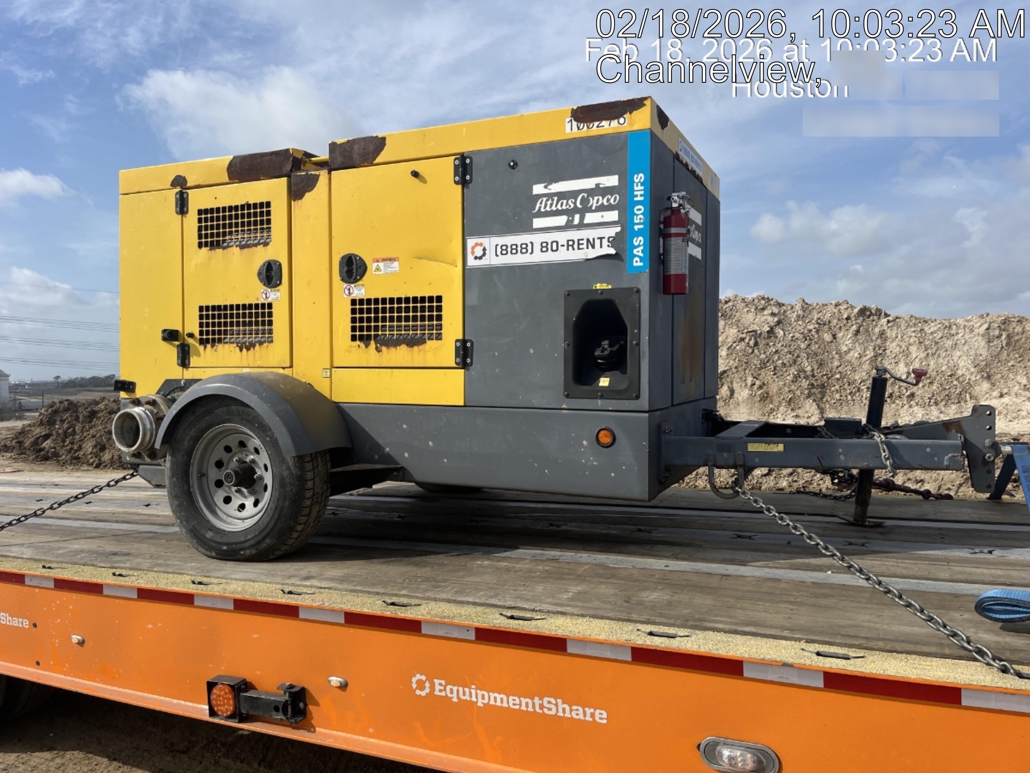 2020 ATLAS COPCO PAS 150 HF CS Enclosed