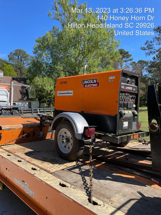 2022 Lincoln Electric LE400 Kubota V1505, Trlr, Cable Rack, Light Kit, ES Decals, T3