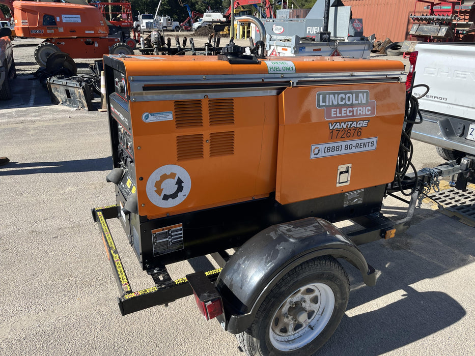 2021 Lincoln Electric Vantage 322 Vantage 322 Ready Pak 3 w/ Decals, ORANGE (includes trailer, cable rack, fender light kit) NO Telematics