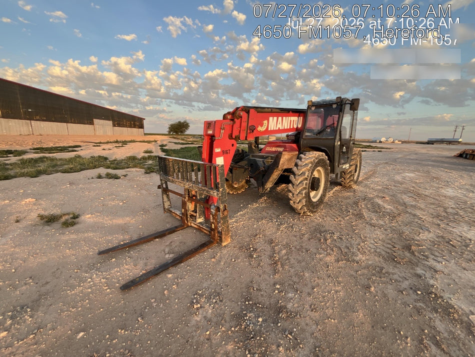 2018 Manitou MTA10055 Manitou MTA 10055 w/Cab/Heat/AC, Work Lights/Strobe, Aux Hyd, Solid Tires, Lift Hook, 66" Carriage, 60" Forks