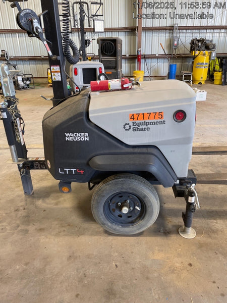 2024 Wacker Neuson LTT4 Diesel, Kohler KDW702, Deep Sea Controller, Auto Start, LED 320W, Bypass Outlet, T3