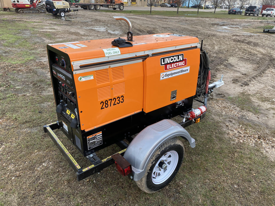 2022 Lincoln Electric LE400 Kubota V1505, Trlr, Cable Rack, Light Kit, ES Decals, T3