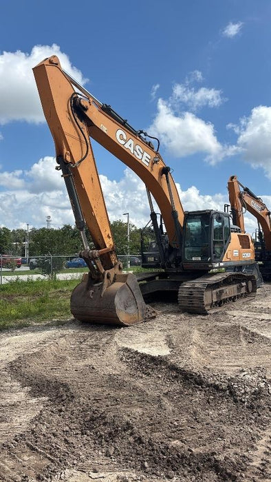 2017 Case CX350D CAB A/C, 13'-3" ARM, STEEL TRACKS