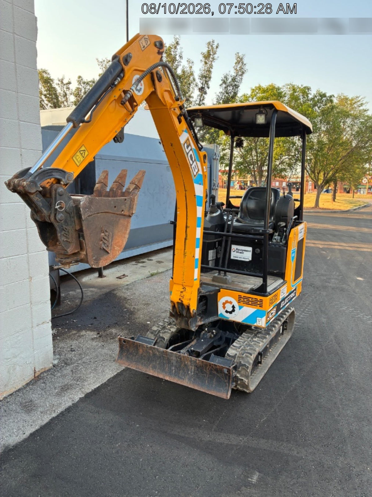 2022 JCB 19C-1E Canopy, Rubber Track, Beacon, Dipper, WL, Coupler, ES Decals