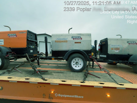 2019 Lincoln Electric Vantage 322 Ready-Pak 3, Two Wheel Trailer, Fender and Light Kit, Cable Rack