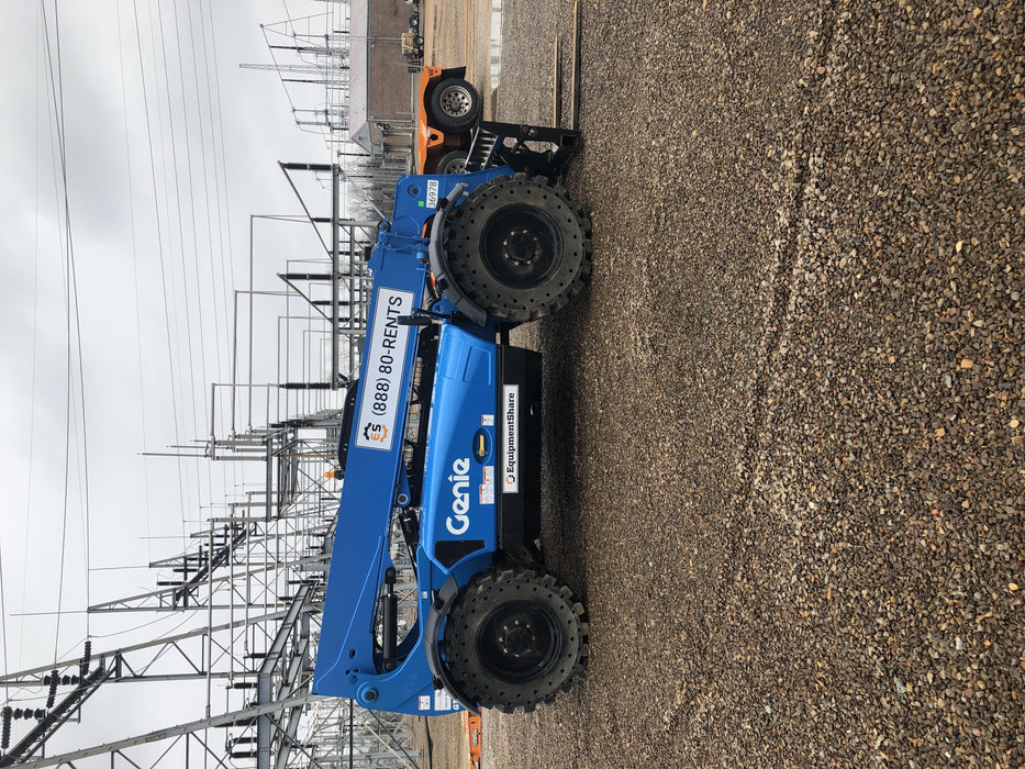 2019 Genie GTH-636 Canopy, Solid RT Tires, LED Work Lights, Beacon 60" QA Carriage, 48" Forks